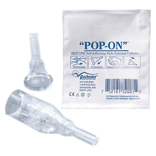 Pop-On Self-Adhering Male External Catheter, Large 36 mm
