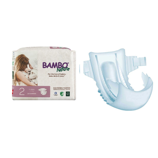 Bambo Nature Disposable Diapers, Size 2, 7-13 lbs. (Package of 30)