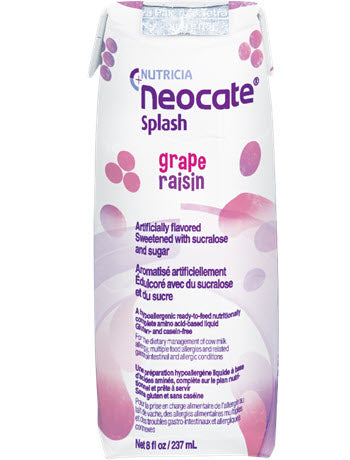 Neocate Splash Junior, Grape Flavored, 8 oz - REPLACES SB122435 (Case of 27)