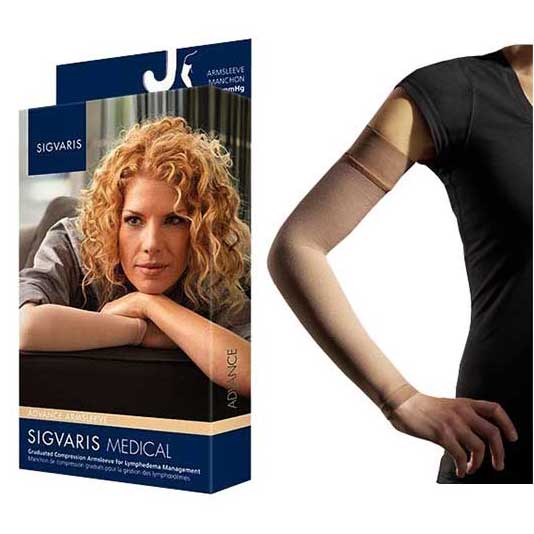 912Advanced Arm 20-30mmHg Gauntlet with Grip-Top, X-Large, Regular, Beige