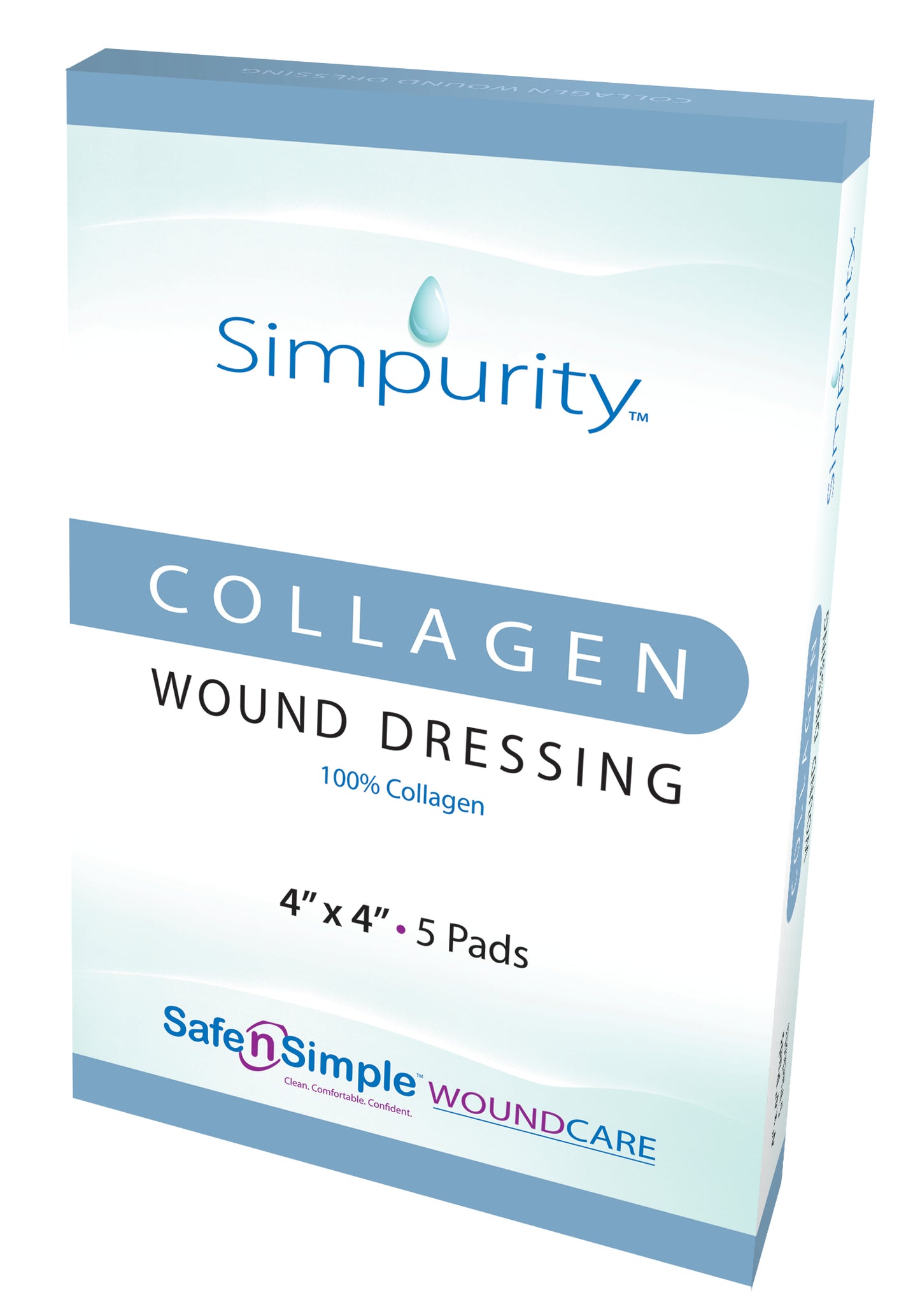 Simpurity Collagen Pad Wound Dressing, 4" x 4"