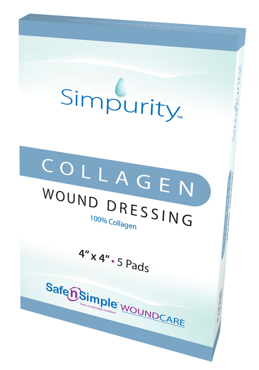 Simpurity Collagen Pad Wound Dressing, 4" x 4"