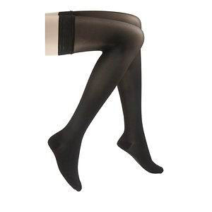782N Style Sheer Thigh, 20-30mmHg, Women's, Medium, Long, Black