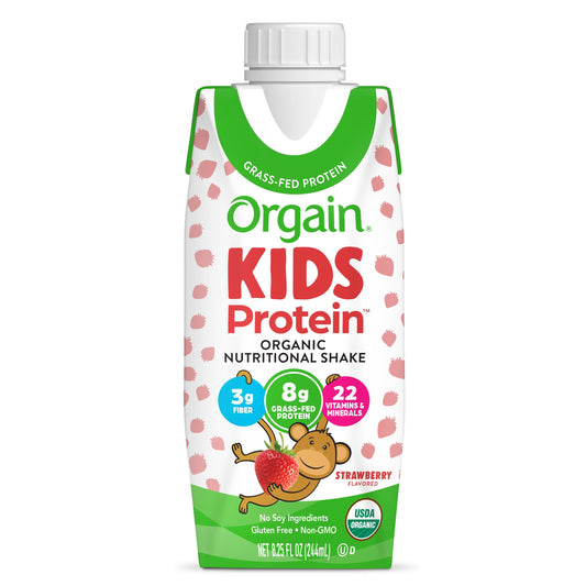 Orgain Kids Protein Nutritional Shake, Strawberry, 8.25 fl oz
