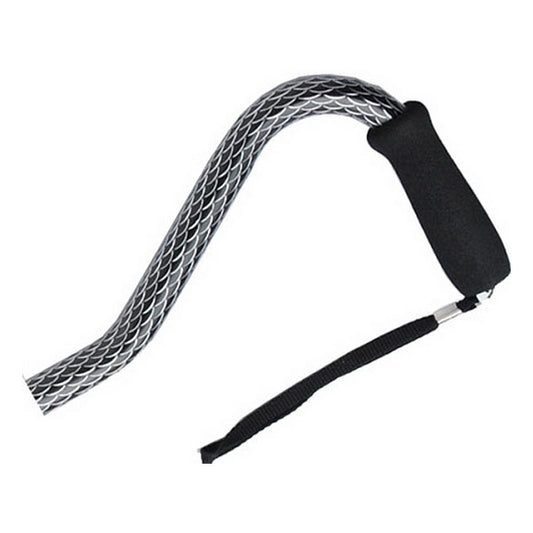 Offset Adjustable Aluminum Cane Foam Grip Handle, Black