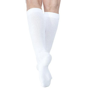 602C Diabetic Compression Socks Calf, 18-25mmHg, Men's, X-Large, Long, White