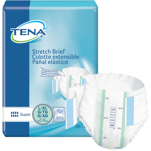 TENA Stretch Super Brief Large/X-Large 41" - 64" (Case of 56)