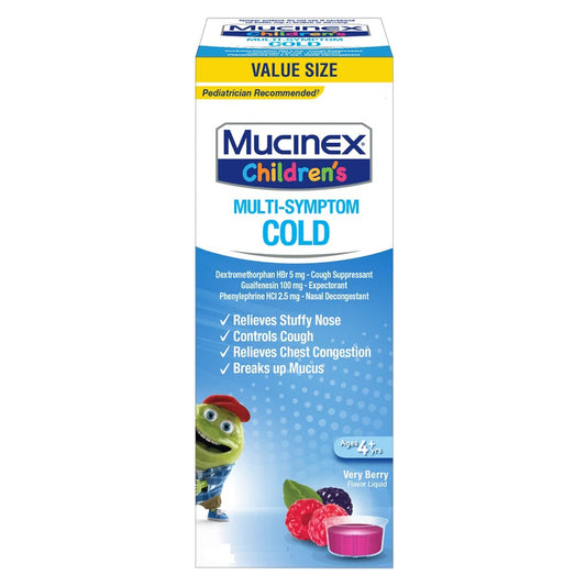Mucinex Children's Multi-Symptom Liquid Cold, Very Berry, 4 oz