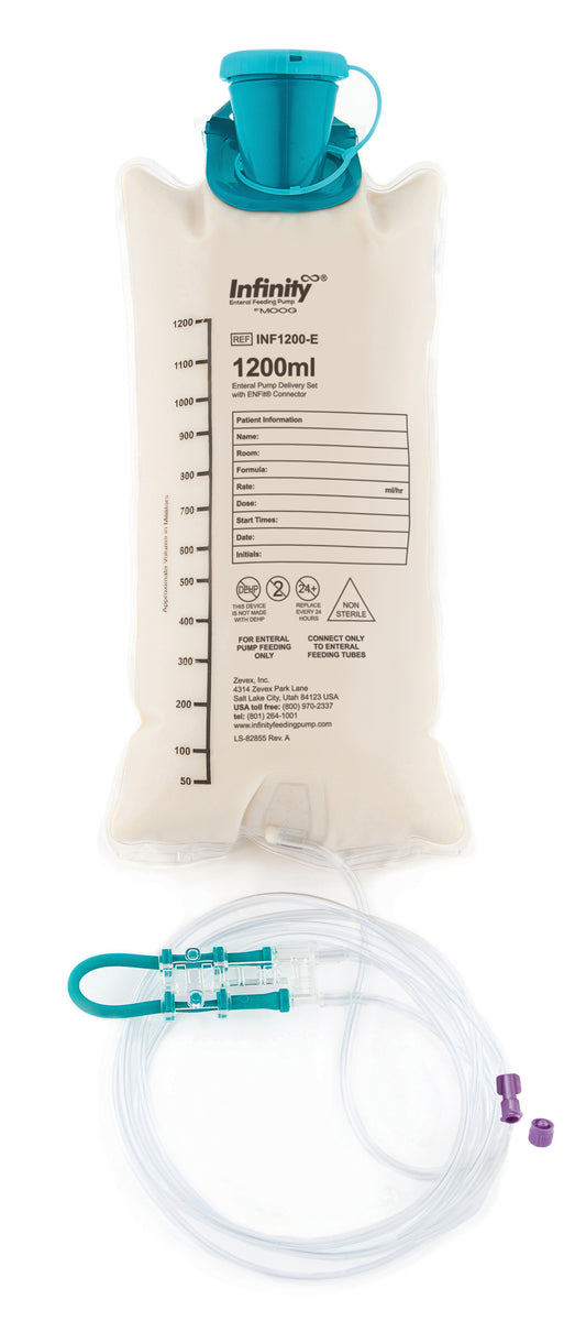 Infinity 1200 mL Enteral Pump Delivery Set with ENFit Connector (Case of 30)