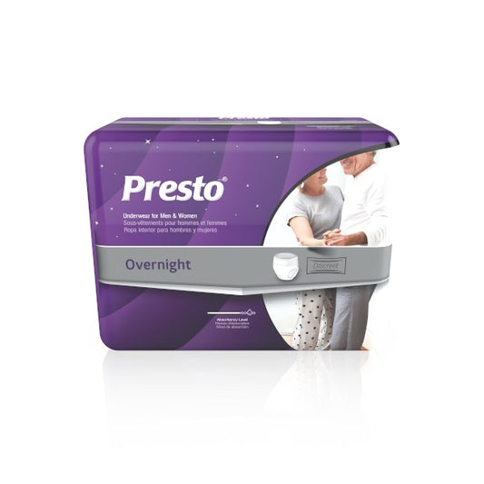 Presto FlexRight Protective Underwear Medium 32" - 44" Overnight Absorbency (Case of 64)