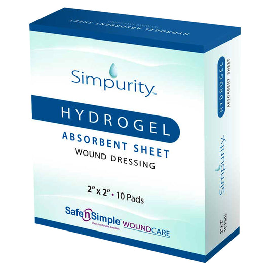 Simpurity Hydrogel Dressing, 2" x 2"