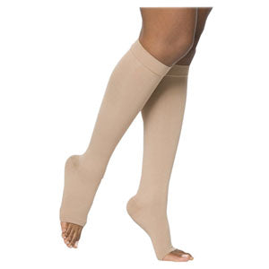 862C Essential Opaque Calf, 20-30mmHg, Open Toe, Large, Long, Crispa