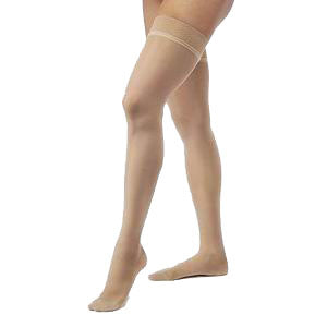 782N Style Sheer Thigh, 20-30mmHg, Women's, Large, Long, Suntan