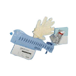EZ-Protect Closed System Intermittent Catheter, Standard-Size Kit, 14 Fr, 16" Length, 1500 mL Collection Bag, Gloves, Underpad, Gauze, BZK Swab/Wipe (Box of 100)