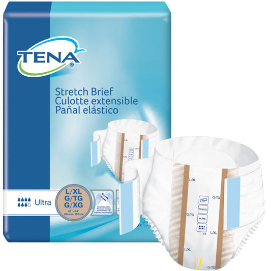 TENA Stretch Ultra Brief Large/X-Large 41" - 64" (Case of 72)