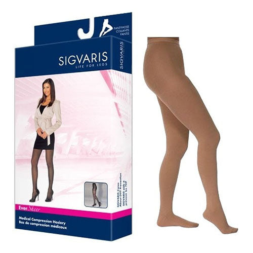 782P Style Sheer Pantyhose, 20-30mmHg, Women's, Medium, Long, Suntan