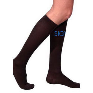 233C Essential Cotton Calf, 30-40mmHg, Men's, Medium, Long, Black