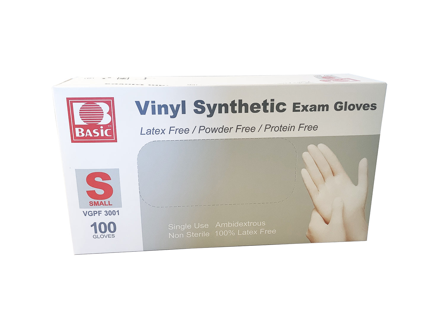 Intco Vinyl Powder-Free Exam Gloves, Small (Box of 100)