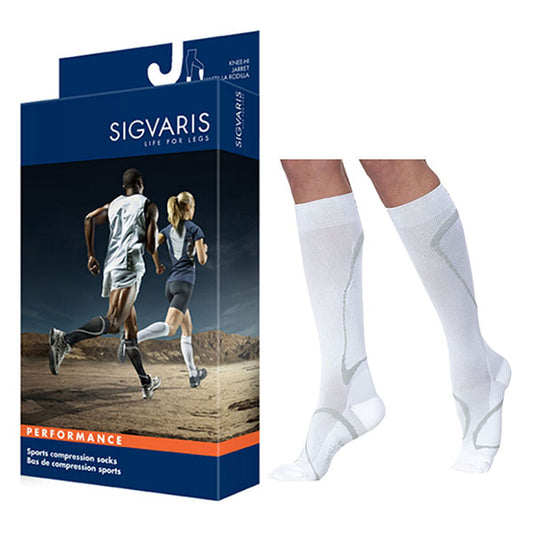 412C Motion High Tech Calf, 20-30mmHg, Unisex, Size LL, White