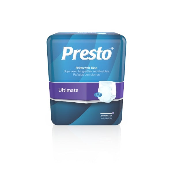Presto Performance Ultimate Brief, Adult, Large, 45" - 58" (Package of 18)