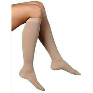 862C Essential Opaque Calf, 20-30mmHg, Women's, Medium, Short, Natural