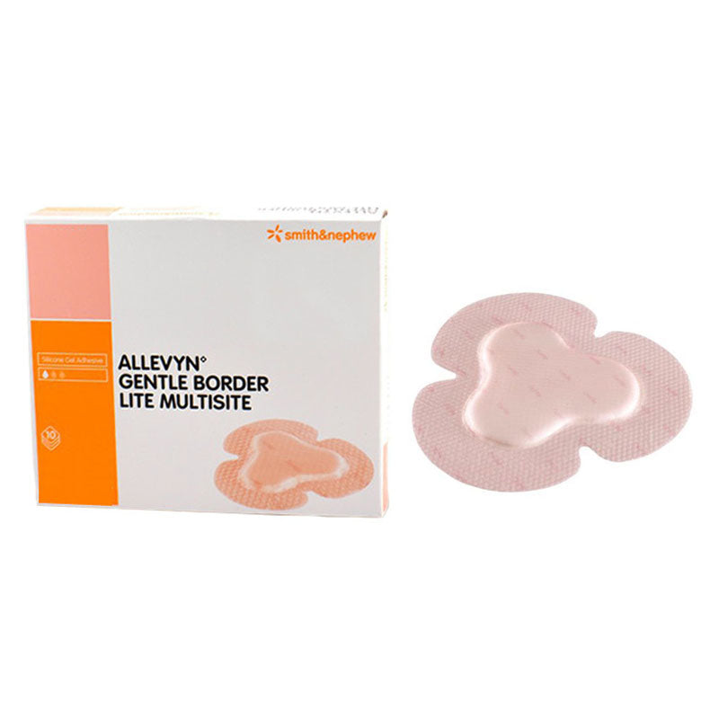 ALLEVYN Gentle Gel Adhesive Hydrocellular Foam Dressing with Border, Multisite 6-3/4" x 7-5/8" (Box of 10)