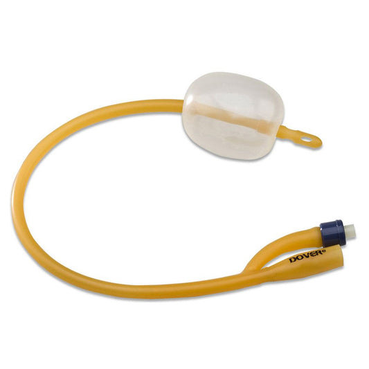 Dover Coude Tip Hydrogel Coated Latex Foley Catheter, 2-Way, 18 Fr, 5 cc (Package of 12)