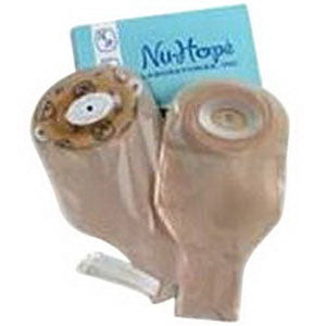 Nu-Flex 1-Piece Adult Roll-Up Drainable Pouch Cut-to-Fit Convex 1-3/4" x 3-1/4" Oval (Box of 10)