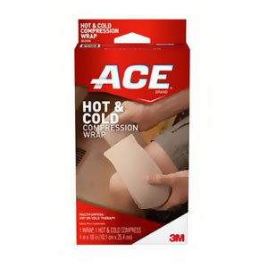 Ace I.C.E/Heat Hot/Cold Compress Wrap, Unisize, Tan