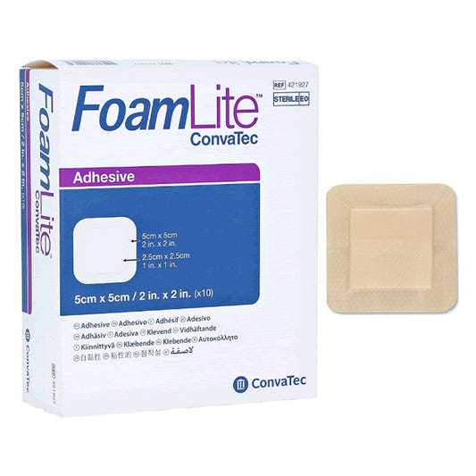 FoamLite Convatec Foam Dressing, Square, 2" x 2"