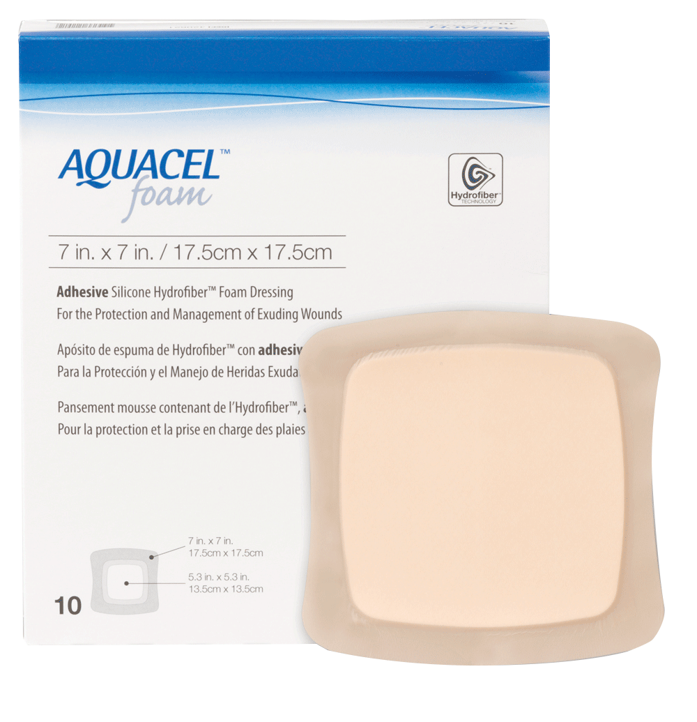Aquacel Adhesive Gelling Foam Dressing, 7" x 7"
