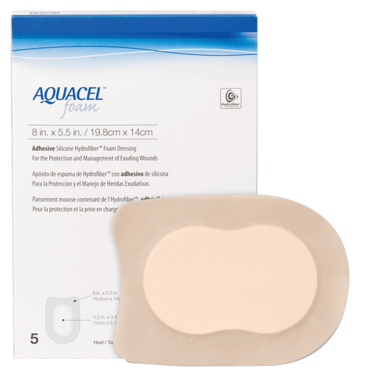 Aquacel Adhesive Gelling Foam Dressing 8" x 5.5" Heel Shape