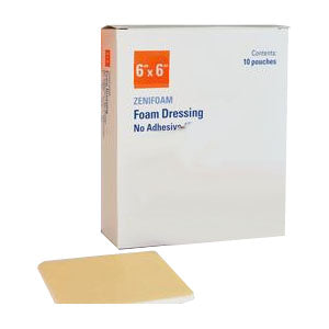 ZeniFoam Polyurethane Foam Dressing, 6" x 6"