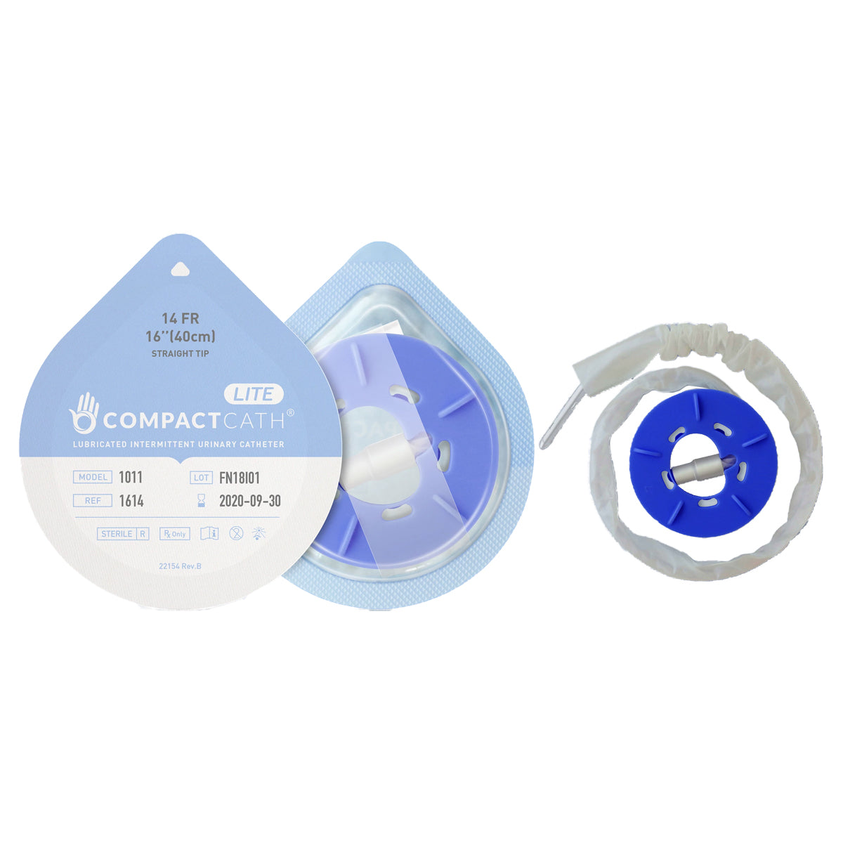 CompactCath LITE Urethral Catheter, 14 FR, 16"