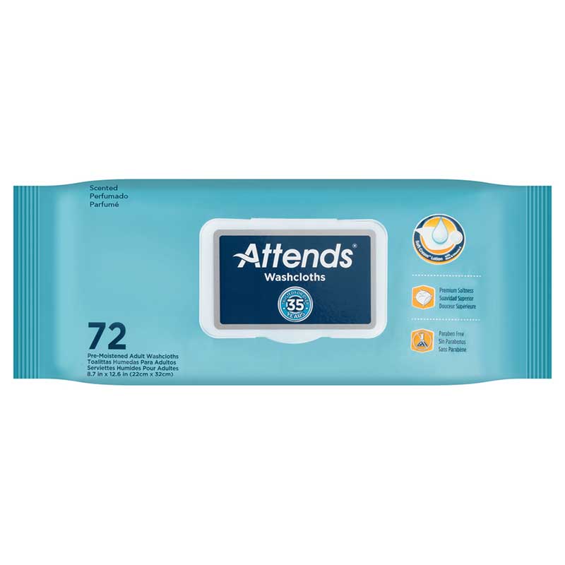 Attends Washcloth, Large,  7.8" x 11.8" (Case of 864)