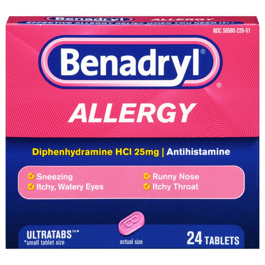 Benadryl Ultra Allergy Relief Tablets, 24 ct