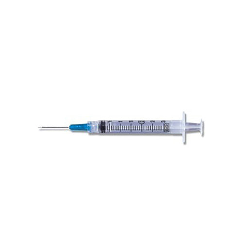Luer-Lok Syringe with Detachable PrecisionGlide Needle 18G x 1-1/2", 3 mL (100 count) (Box of 100)