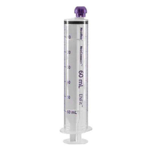 NeoConnect Oral/Enteral Syringe with ENFit Connector, Purple, 60 mL (Case of 100)