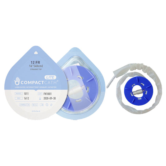 CompactCath LITE Urethral Catheter, 12 FR, 16" (Box of 30)