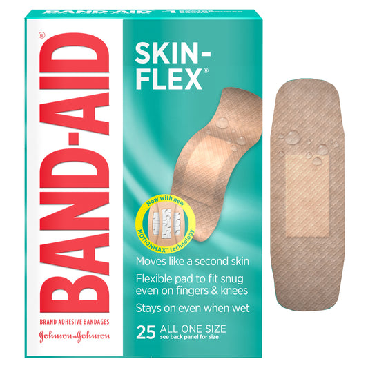 Band-Aid Skin-Flex Adhesive Bandages, All One Size, 25 ct. (Box of 25)