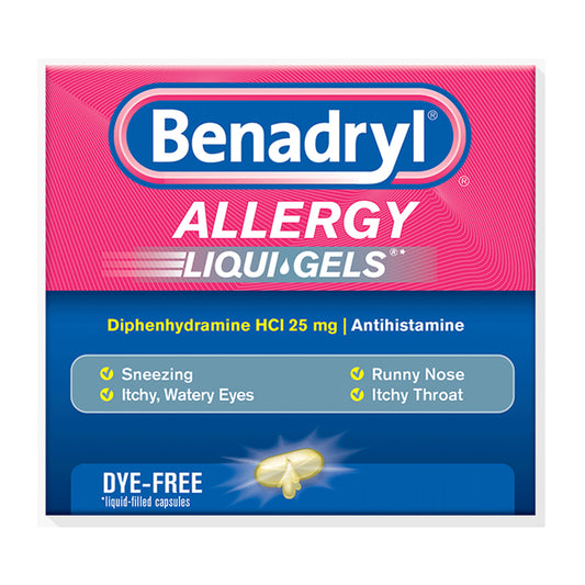Benadryl Dye-Free Allergy Relief, Liqui-gels, 24 capsules
