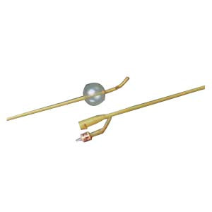 BARDEX LUBRICATH Carson 2-Way Specialty Foley Catheter 24 Fr 30 cc, Coude Tip. (Case of 12)