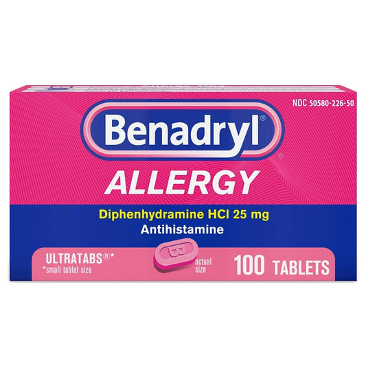 Benadryl Ultra Allergy Relief Tablets, 100 ct