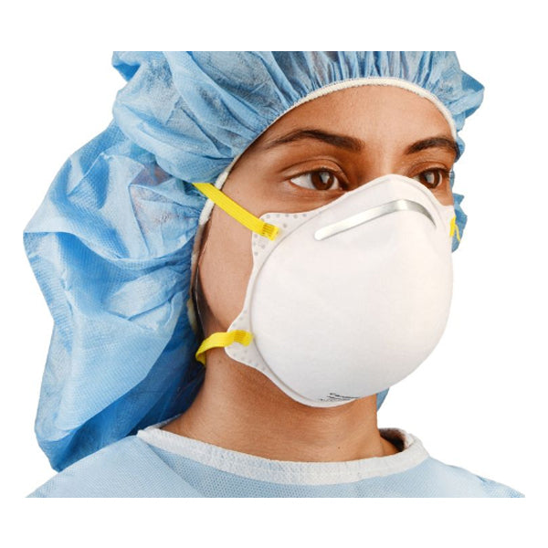 Cardinal Health Flat Fold N95 Respirator and Surgical Mask, Small (Box of 50)