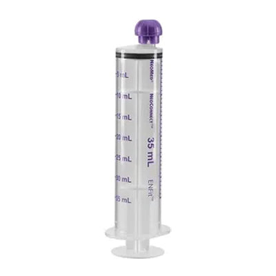 NeoConnect Oral/Enteral Syringe with ENFit Connector, Purple, 35 mL (Case of 100)