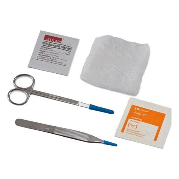 Presource Suture Removal Kit with Sharp Scissors and Metal Forceps