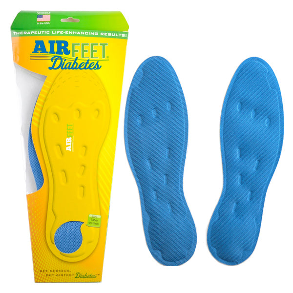 AIRfeet ETS Enhanced Toe Stimulation, Orthotic Insoles, Size 2L, 9 to 10.5 Male, 11 to 12 Female, Pair, Blue