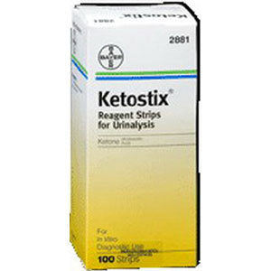 AMES Ketostix Reagent Test Strip (100 count) (Box of 100)