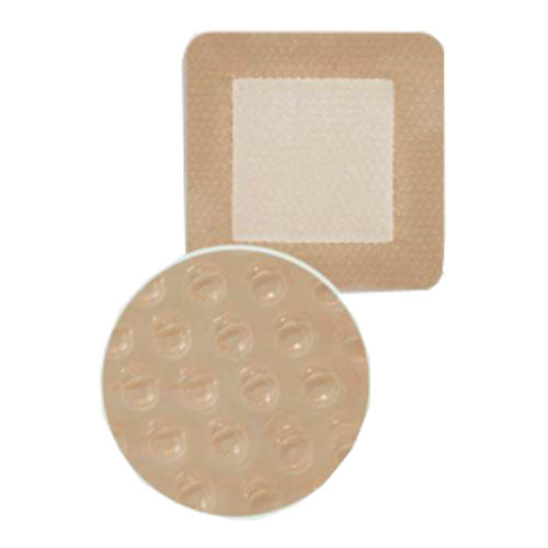 ZeniFoam-AG Gentle Border Polyurethane Foam Dressing with Silicone Adhesive Border and Silver, 6" x 6" (Box of 10)