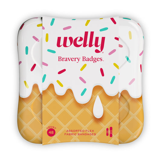 Welly Health Ice Cream Adhesive Bandages, 48 ct (Box of 48)